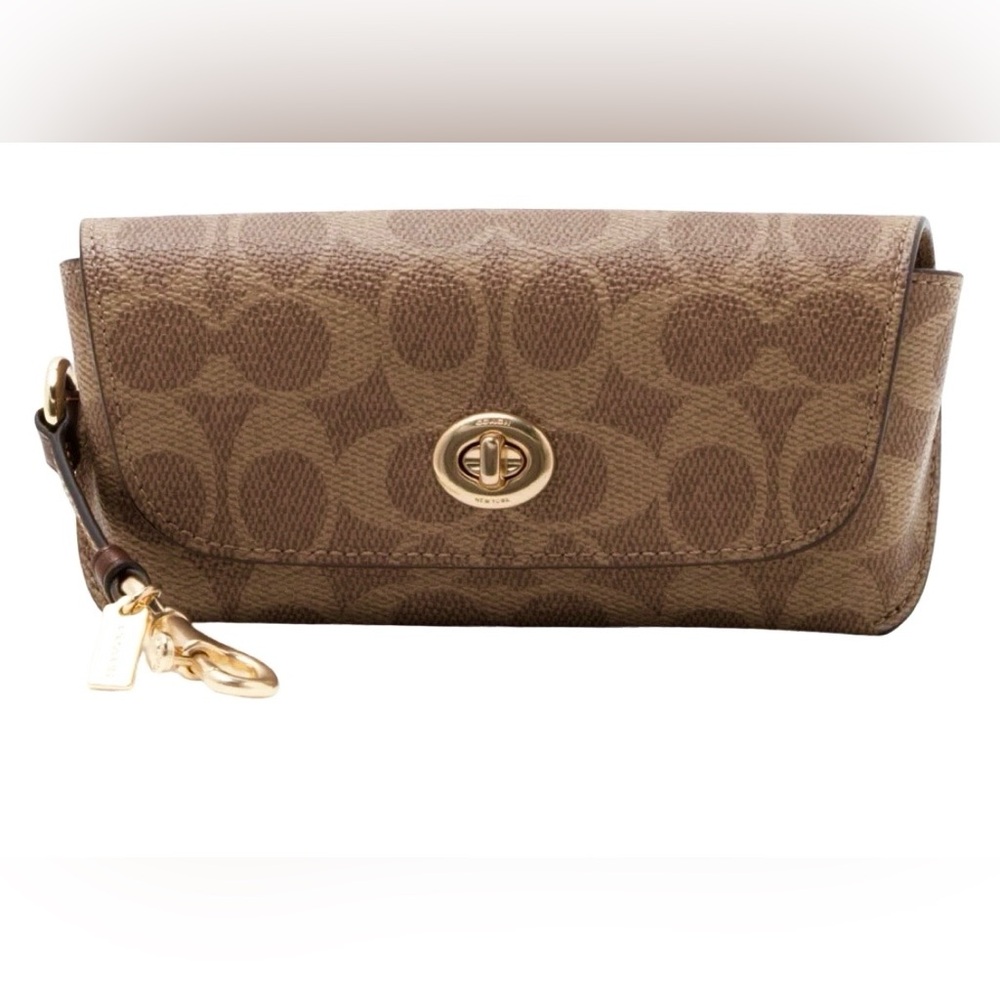 NWT! Coach glasses case with button closure and carry handle/clip. Authentic - Picture 8 of 15